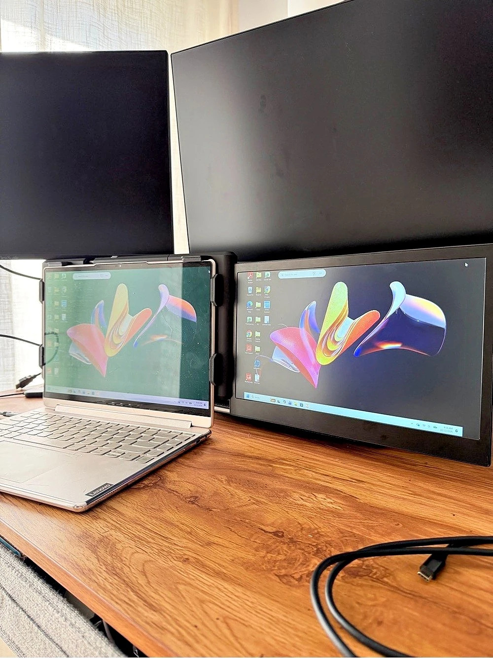 Teamgee Portable Monitor for Laptop, 13.3" Full HD IPS Display Dual Screen